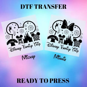 Disney Family Trip 2025, Disney Family Vacation, Mickey and Minnie Family Vacation DTF Transfer, Disney Shirt, Print On Iron, Heat Transfer