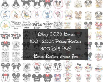 Disney 2026 Mega Bundle PNG 300 DPI, Mickey & Minnie Ears Digital Download, Family Trip Shirt Design, Vacation Castle Clipart, Disney Shirts