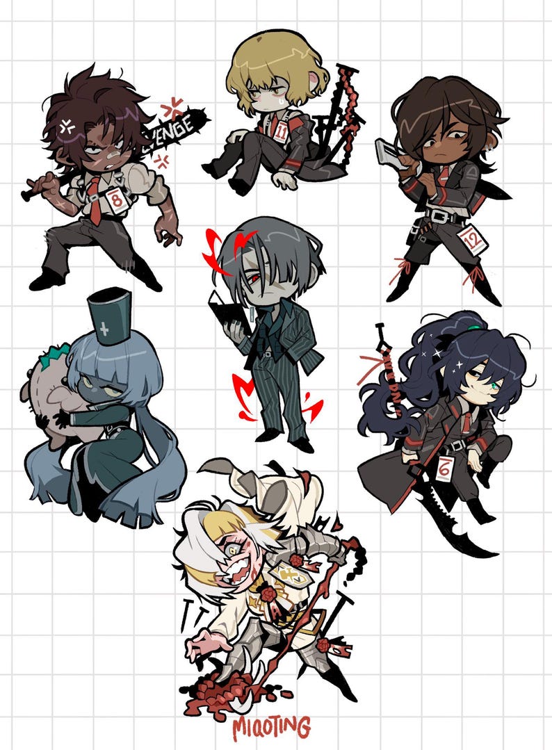 PRE-ORDER Limbus Company double-sided Character charms image 4