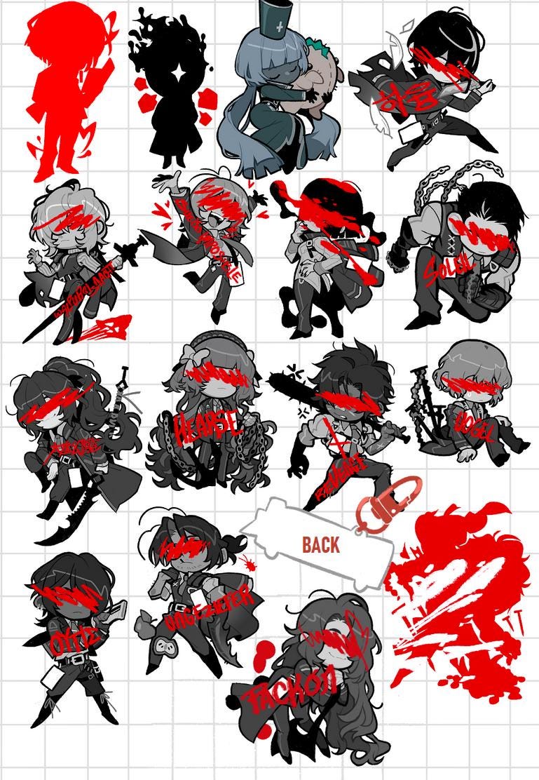 PRE-ORDER Limbus Company Double-sided Character Charms - Etsy