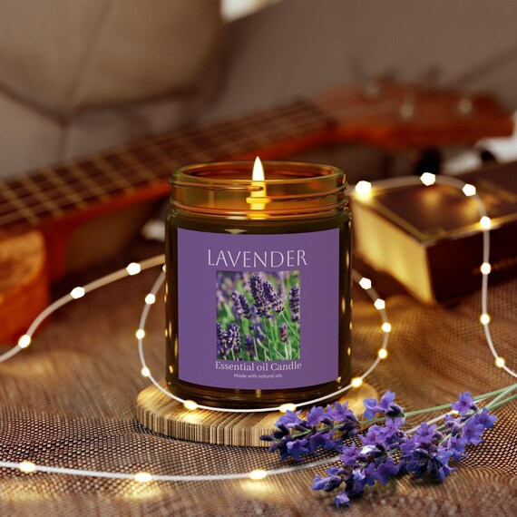 Lavendel ätherisches Öl Kerze
