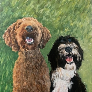 Custom Dog Portrait Oil Painting from Photo, Custom Hand Painted Canvas, Original Oil Painting, Personalized Pet Portraits, Memorial Gift