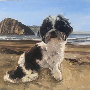 Custom Dog Portrait Oil Painting from Photo, Custom Hand Painted Canvas, Original Oil Painting, Personalized Pet Portraits, Memorial Gift