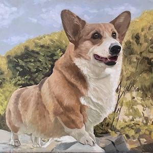 Custom Dog Portrait Oil Painting from Photo, Custom Hand Painted Canvas, Original Oil Painting, Personalized Pet Portraits, Memorial Gift