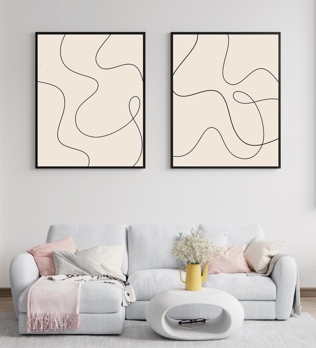 Abstract Line Art Print Set – Modern Minimalist Decor (digital Download ...