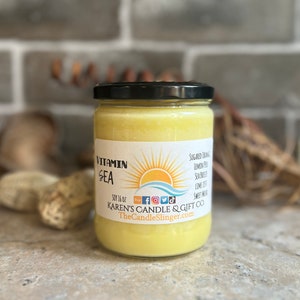 Vitamin Sea Soy Candle, highly scented, slow burning, eco-friendly zdjęcie 1