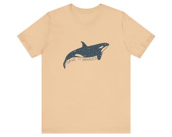 Maglietta unisex Save the Whales: maglietta per la conservazione degli oceani
