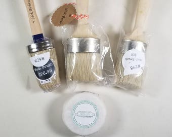 Miss Mustard Seed Natural Brush Soap Wax Brush 2" Paint Brush Oil Brush Acrylic Brush Milk Paint