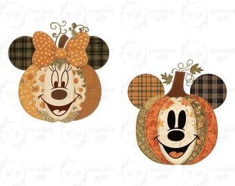 Preppy Floral Cartoon Mouse Pumpkin Png, Trendy Fall Patchwork Pumpkin Png, Autumn Matching Shirt Png, Fall Girly Png, Fall Kids Sublimation