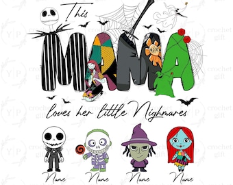 Questa mamma ama i suoi incubi PNG, Spooky Mama Halloween PNG personalizzato, Nightmare Mom PNG, Sublimazione autunnale, Halloween Png, Download digitale
