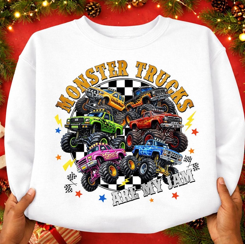 Monster Trucks Are My Jam png, monstertruck png, kindermonstertruck png, shirtontwerp jongen auto's, wielen vrachtwagen png, digitaal bestand afbeelding 5