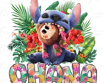 Ohana extraterrestre azul (Png), Película de dibujos animados en acción real (Png), Camiseta de verano de moda, Viaje familiar (Png), Modo vacaciones (Png), Reino Mágico, Viaje familiar 2025