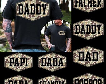 Distressed Camo Dad Png Bundle, Vintage Camouflage Dad Png, Father's Day Png, Varsity Daddy Png, Old Camo Dad Png, Hunting Dad Png, Dad gift