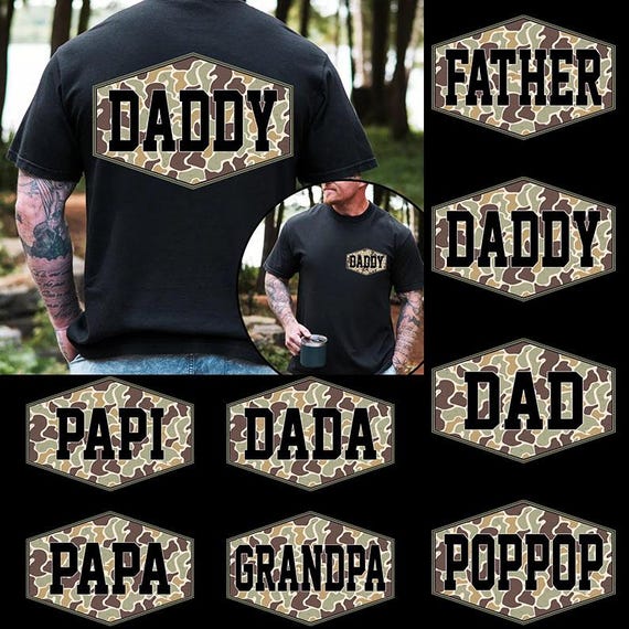 Distressed Camo Dad Png Bundle, Vintage Camouflage Dad Png, Father's Day Png, Varsity Daddy Png, Old Camo Dad Png, Hunting Dad Png, Dad gift