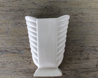 Vintage Art Deco Style Cream Art Pottery Vase