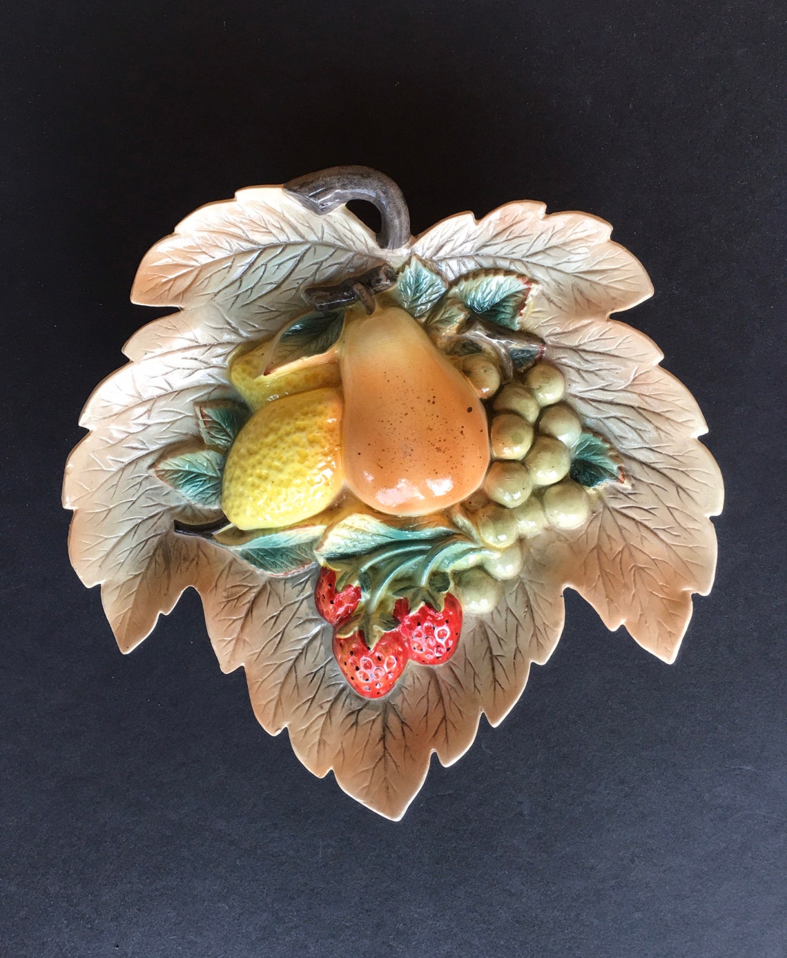 Cute Vintage Lefton Fruit Wall Pocket Etsy