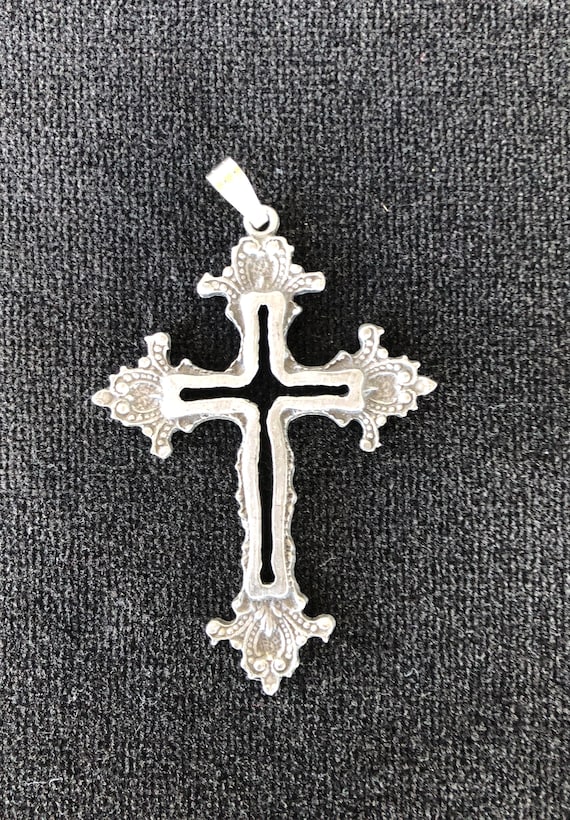 Large Pewter Cross Pendant