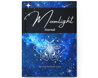 Moonlight Celestial Hardcover Journal: Mindfulness, Meditation Notebook