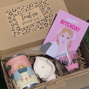 Coffret cadeaux "Happy Bitchday" – Cadeau d'anniversaire original pour copine - Original et humoristique