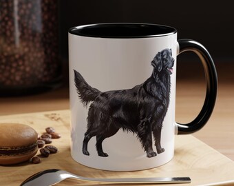 Dog Lover's Accent Coffee Mug, Black Labrador Cup, Pet Owner Gift, Personalized Dog Mug, Perfect for Home Office, Dog Mom Gift