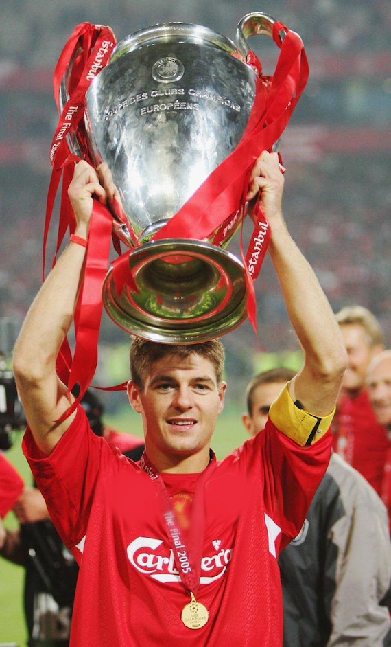 Steven Gerrard SIGNED Liverpool 04/05 UCL Final Home Jersey/shirt