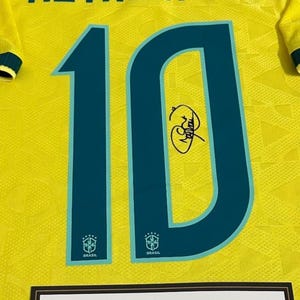 Neymar Jr SIGNED Brazil World Cup Home Jersey/Shirt - COA - 2026 image 5
