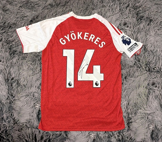 Viktor Gyökeres SIGNED Arsenal 25/26 Home Jersey/shirt - COA