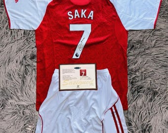 Bukayo Saka SIGNED Arsenal 25/26 Home Jersey/shirt - COA - 2025