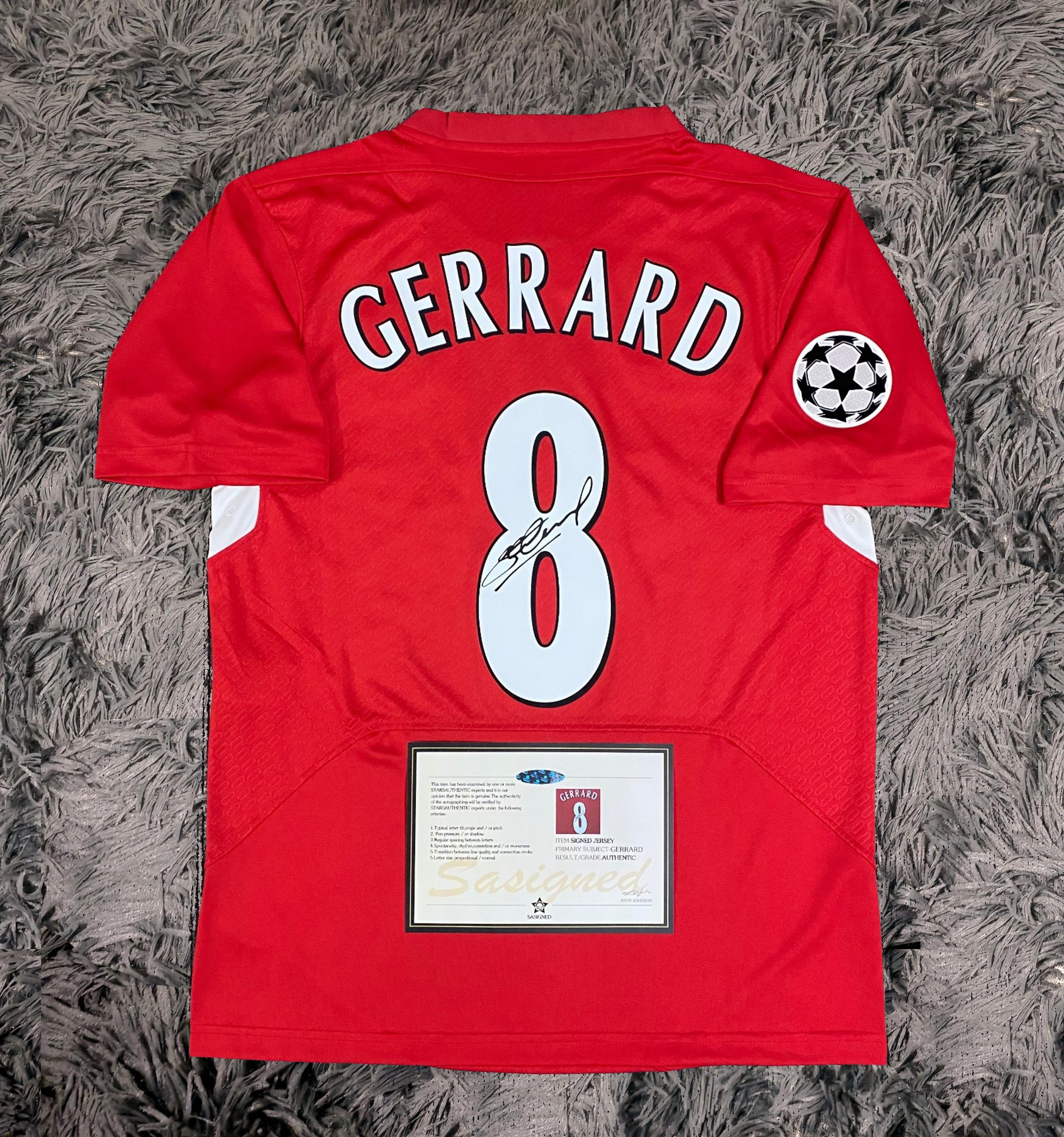 Steven Gerrard SIGNED Liverpool 04/05 UCL Final Home Jersey/shirt