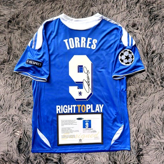 Fernando Torres SIGNED Chelsea UCL Final 11/12 Home Jersey/shirt