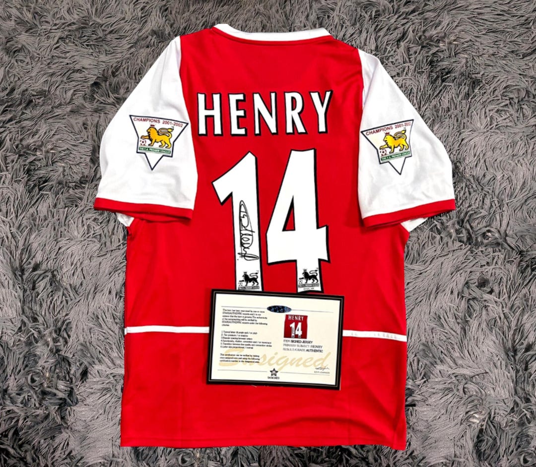 Thierry Henry Arsenal Jersey Thierry Henry SIGNED Arsenal 03/04