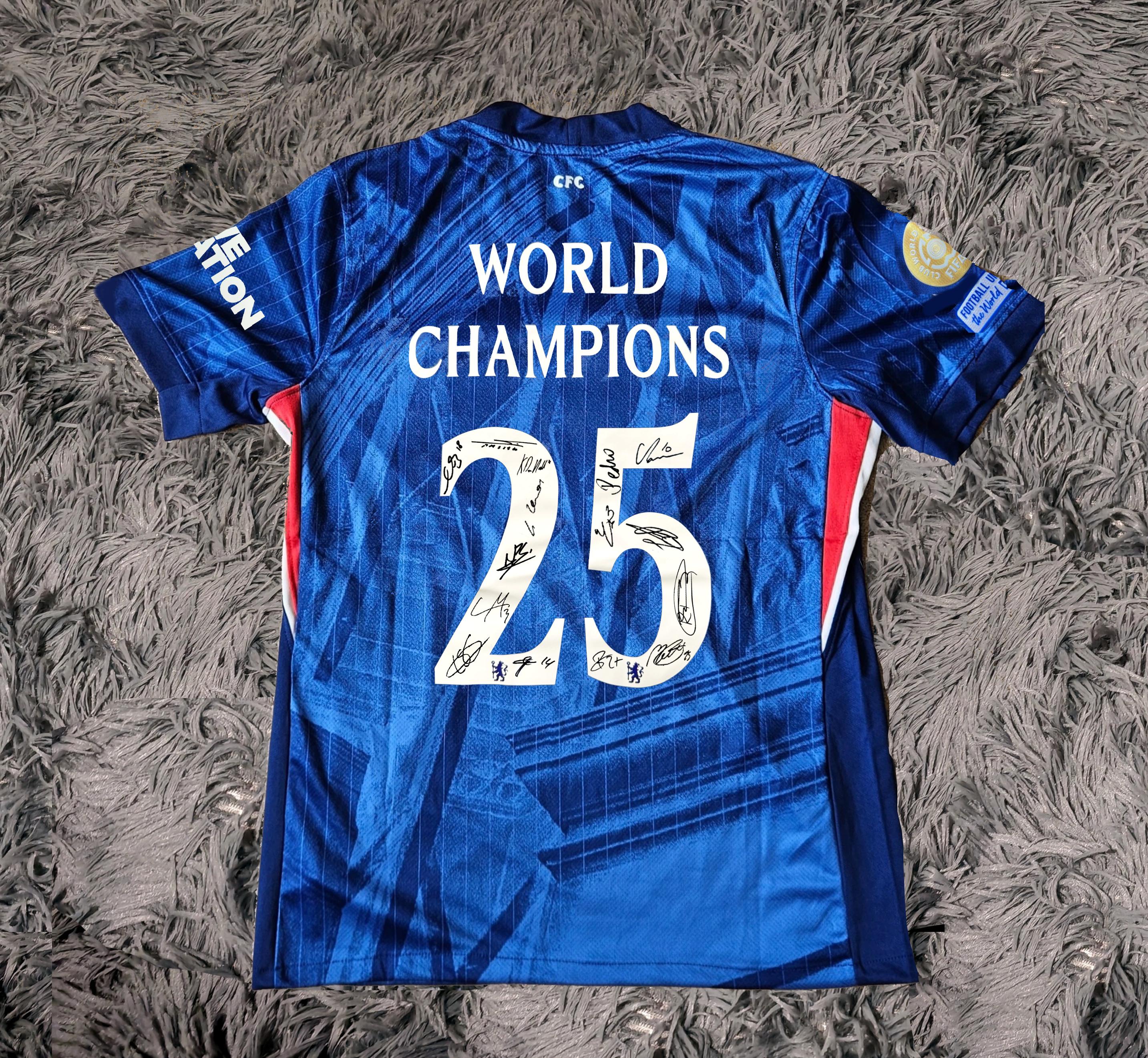 Chelsea FULL 2025 SIGNED Chelsea Jersey Club World Cup Champions