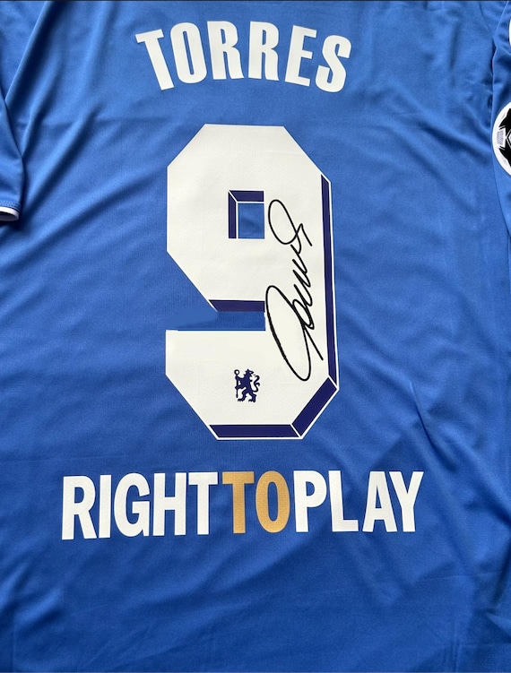 Fernando Torres SIGNED Chelsea UCL Final 11/12 Home Jersey/shirt