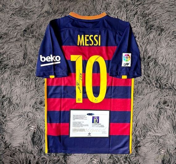 Lionel Messi SIGNED Barcelona 15/16 Home Jersey/shirt - COA