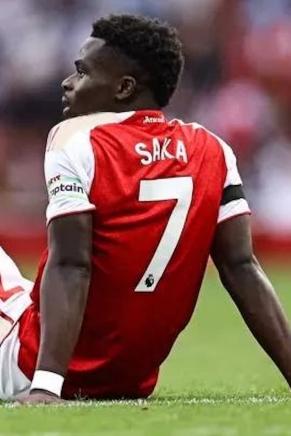 Bukayo Saka SIGNED Arsenal 25/26 Home Jersey/shirt - COA - 2025