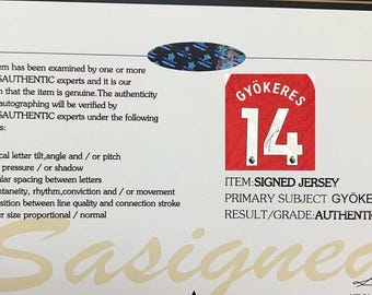 Viktor Gyökeres SIGNED Arsenal 25/26 Home Jersey/shirt - COA