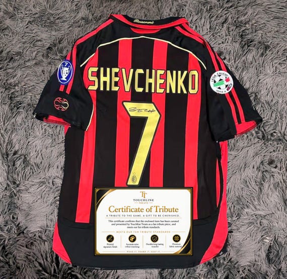 Andriy Shevchenko SIGNED AC Milan 06 Home Jersey/shirt - COA