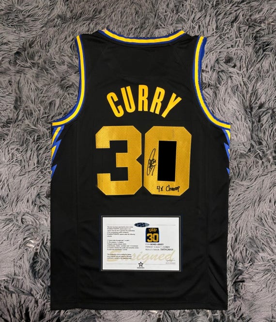 Stephen Curry SIGNED 4X Champ 21/22 Golden State Warriors Jersey
