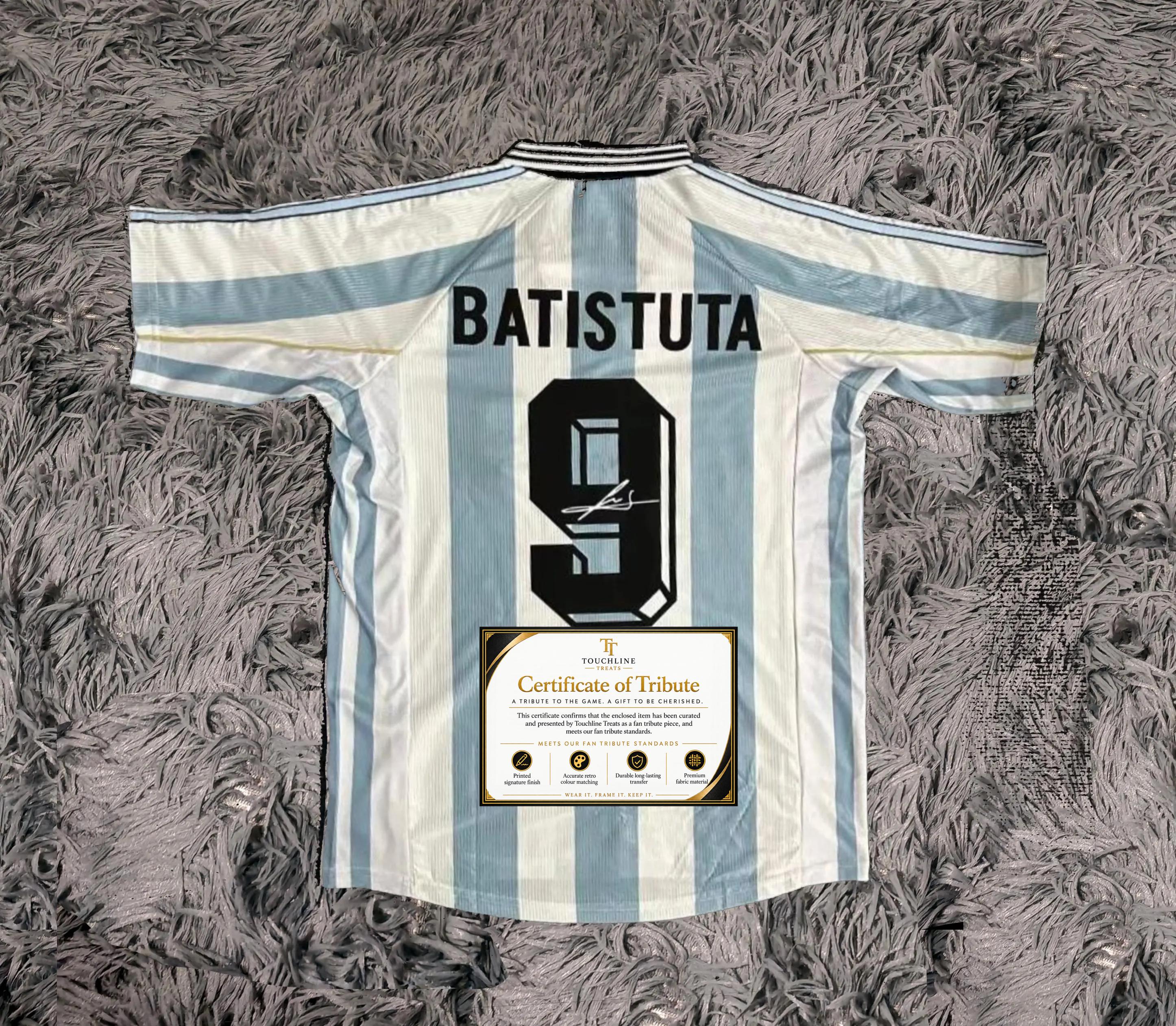 バティストゥータ 9 フォトプリント シャツ Batistuta - Etsy 日本