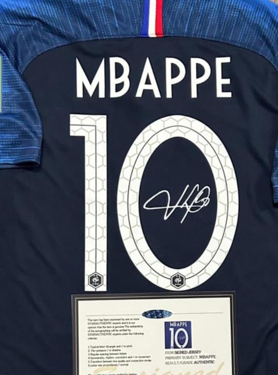 Kylian Mbappe SIGNED France World Cup Shirt Jersey 2018 - COA - Etsy