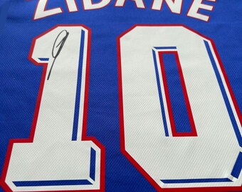 Zinedine Zidane SIGNED France 97/98 Home Jersey/shirt - COA - 1998