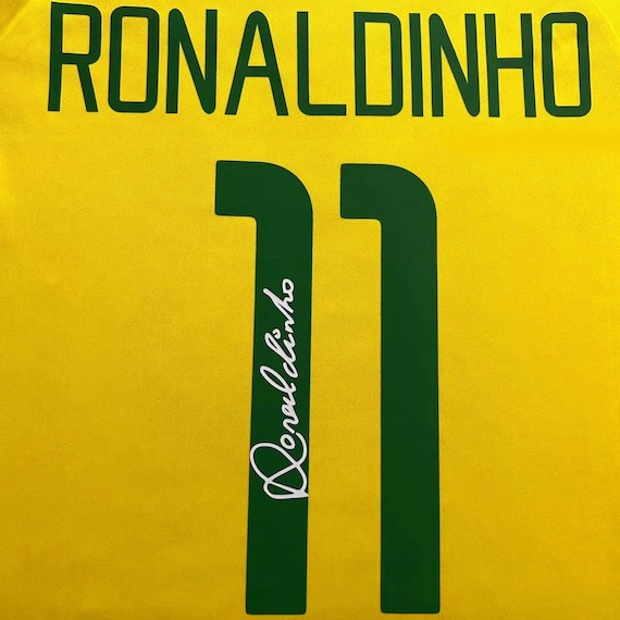 Ronaldinho Gaúcho SIGNED Brazil 02/03 Home Jersey/shirt - COA