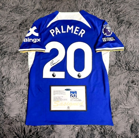 Cole Palmer SIGNED Chelsea 23/24 Debut Home Jersey Shirt - COA