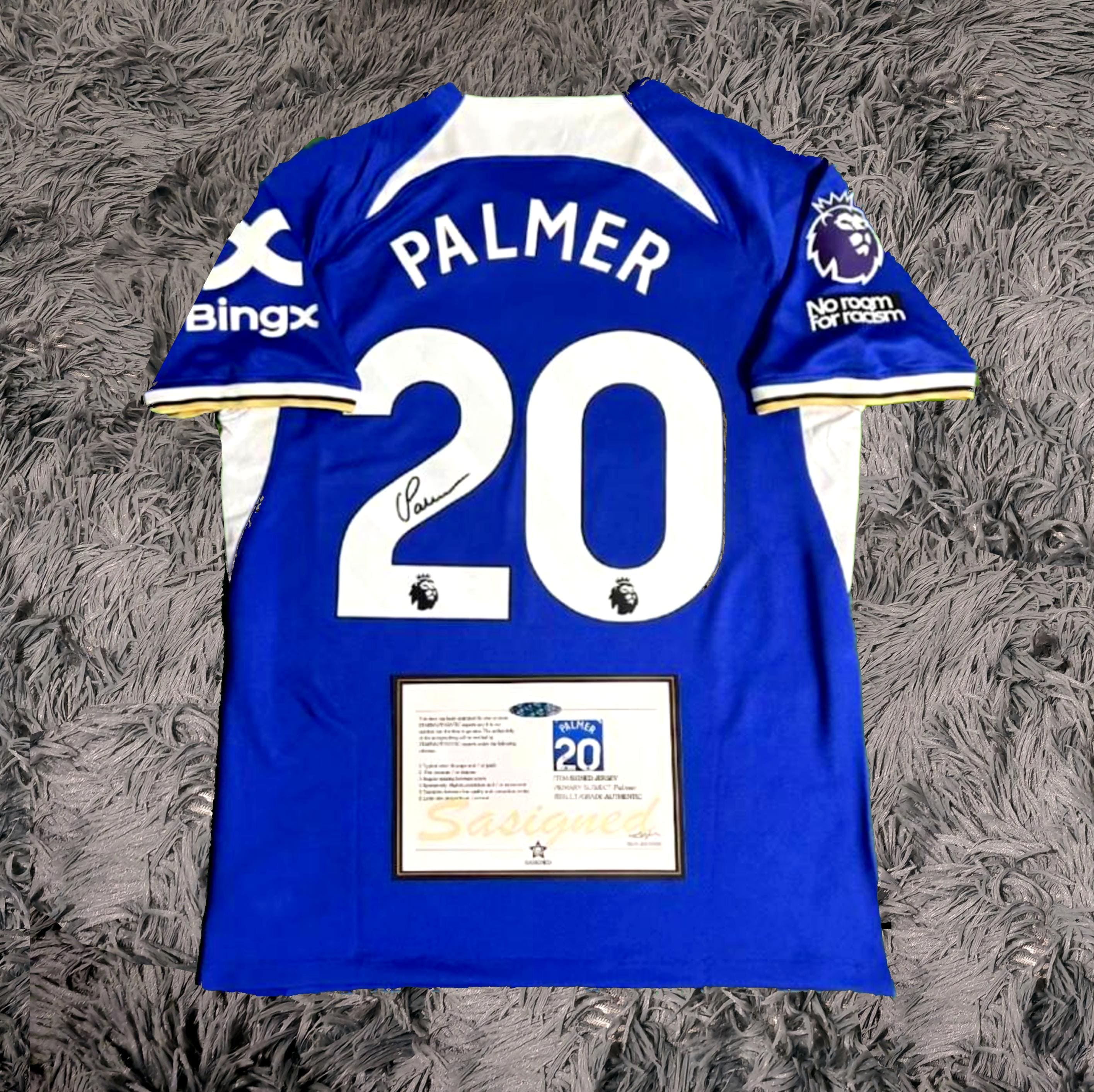 Cole Palmer SIGNED Chelsea 23/24 Debut Home Jersey Shirt - COA