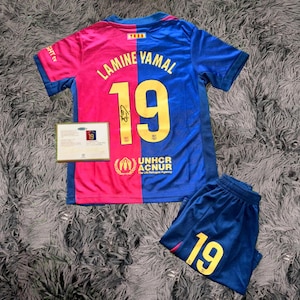 Maillot/maillot Barcelona 24/25 domicile signé Lamine Yamal - COA - 2025