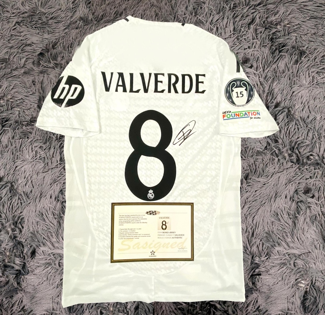Federico Valverde SIGNED Real Madrid 24/25 Home Jersey/shirt