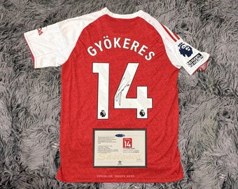 Viktor Gyökeres SIGNED Arsenal 25/26 Home Jersey/shirt - COA