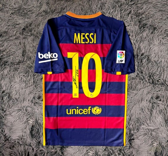Lionel Messi SIGNED Barcelona 15/16 Home Jersey/shirt - COA
