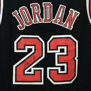 Michael Jordan SIGNED #23 Bulls - Black Alternate - Shirt Jersey - COA - image 2