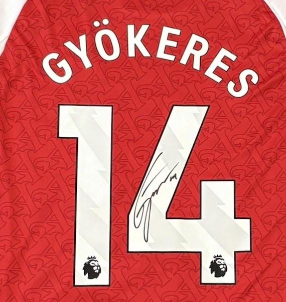 Viktor Gyökeres SIGNED Arsenal 25/26 Home Jersey/shirt - COA